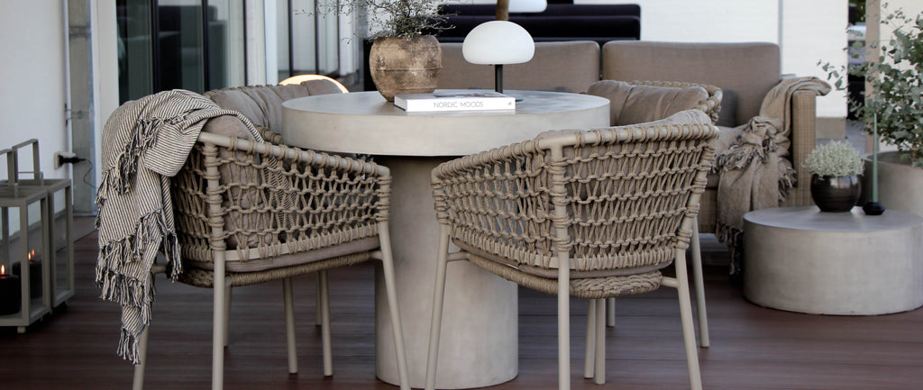Beautiful outdoor dining setting