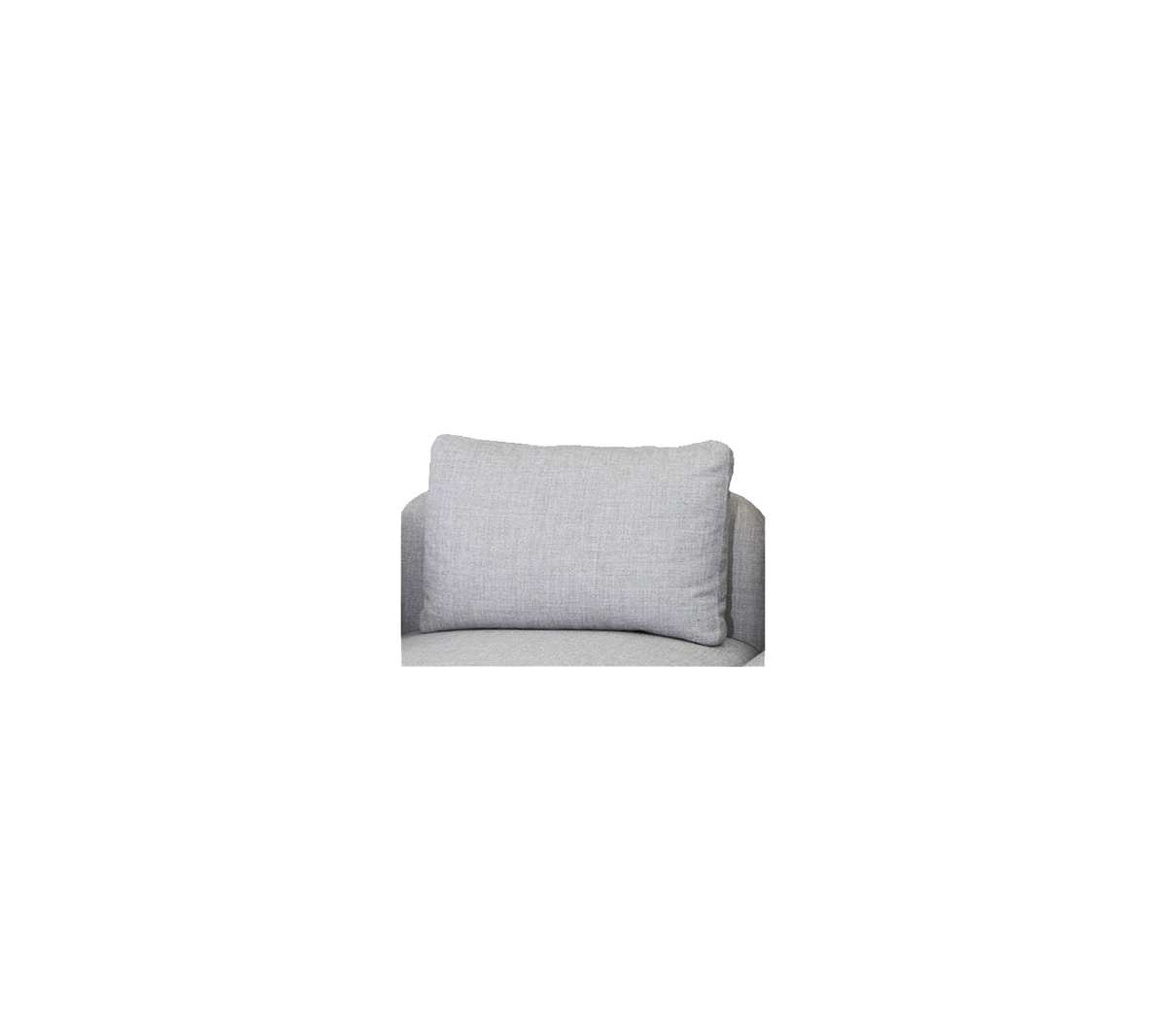 Coussin gris rectangulaire doux conçu pour le confort et le style, offrant une esthétique simple et moderne.