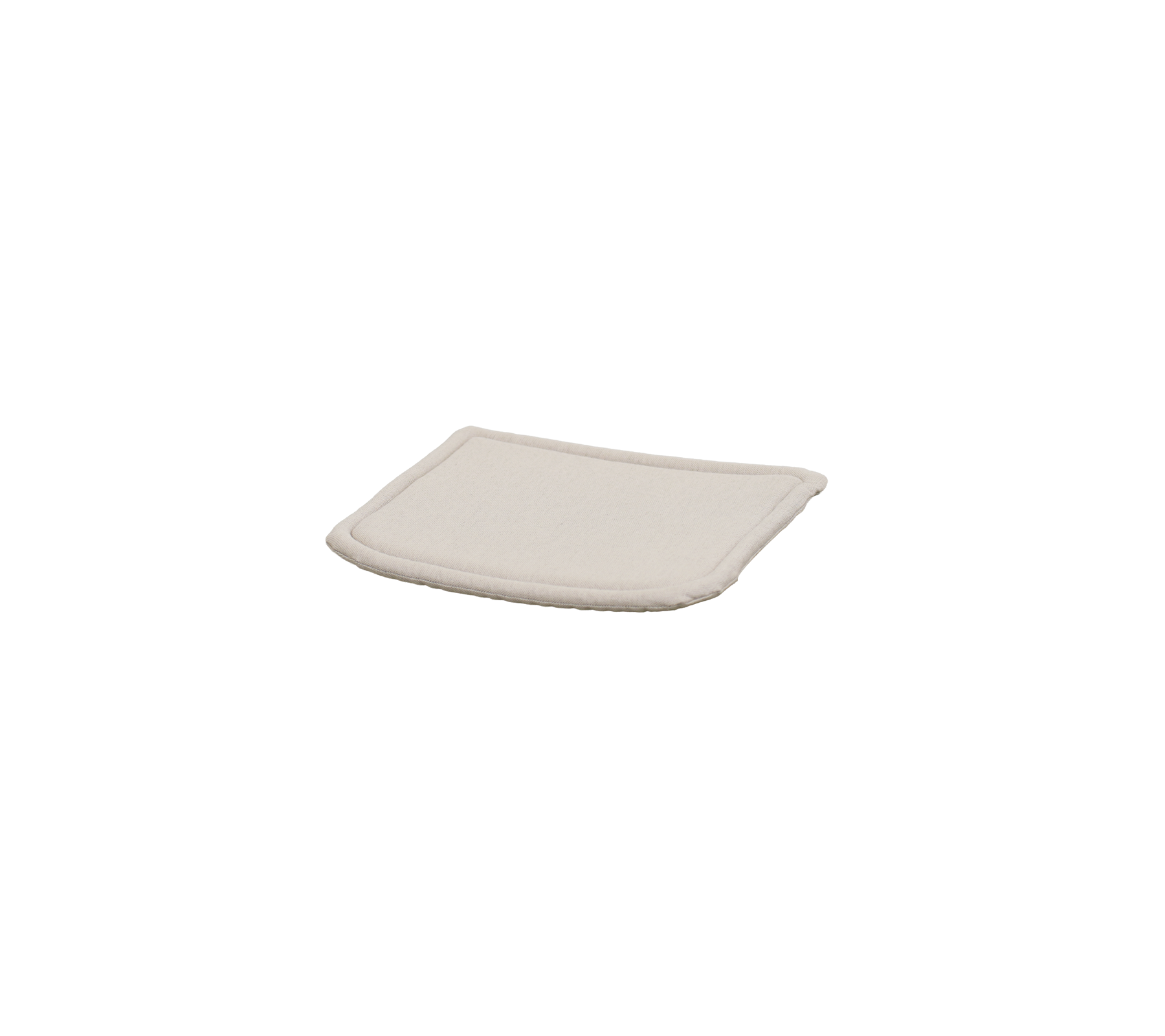 Coussin couleur sable avec un design simple.