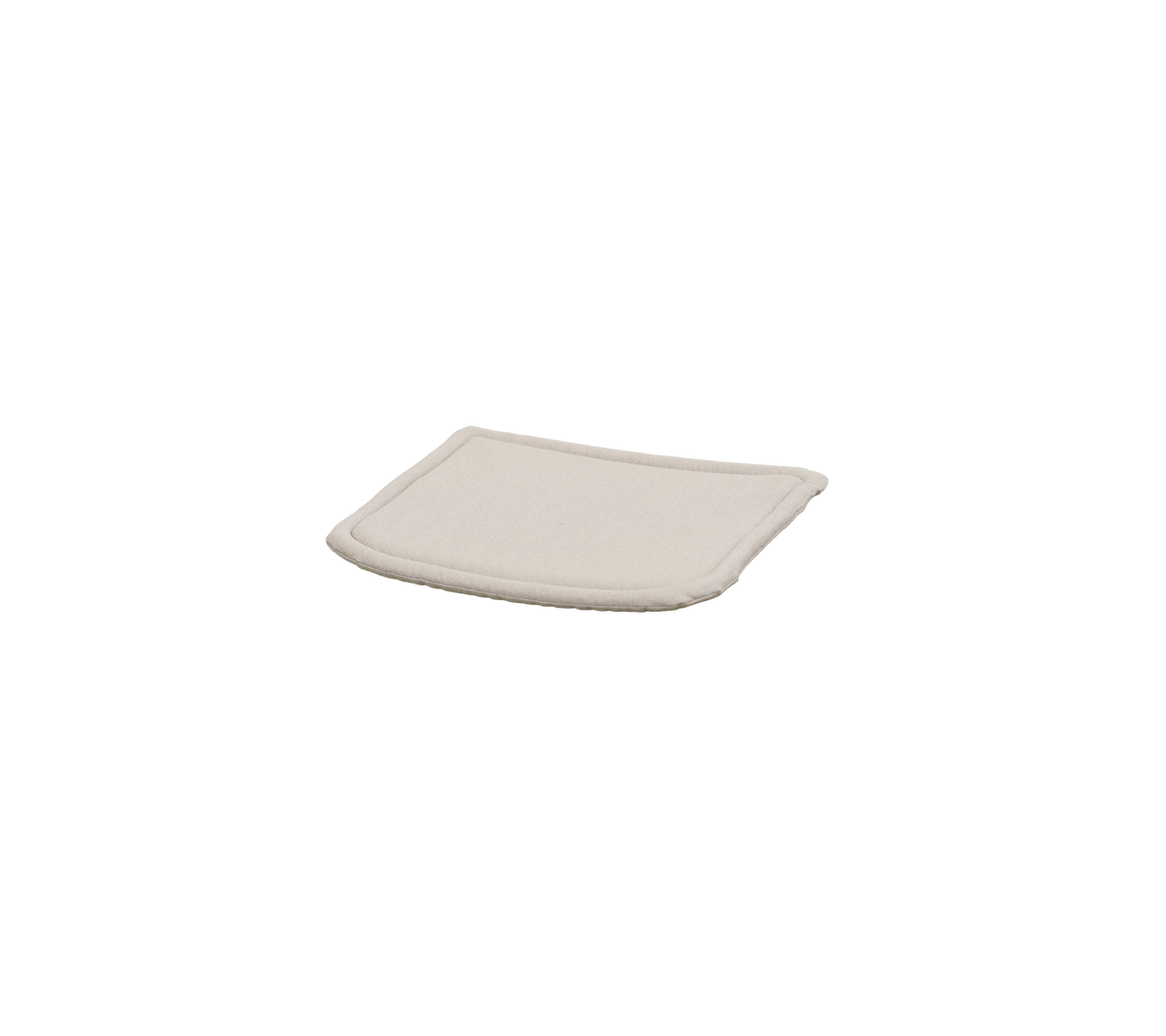 Coussin couleur sable avec un design simple.