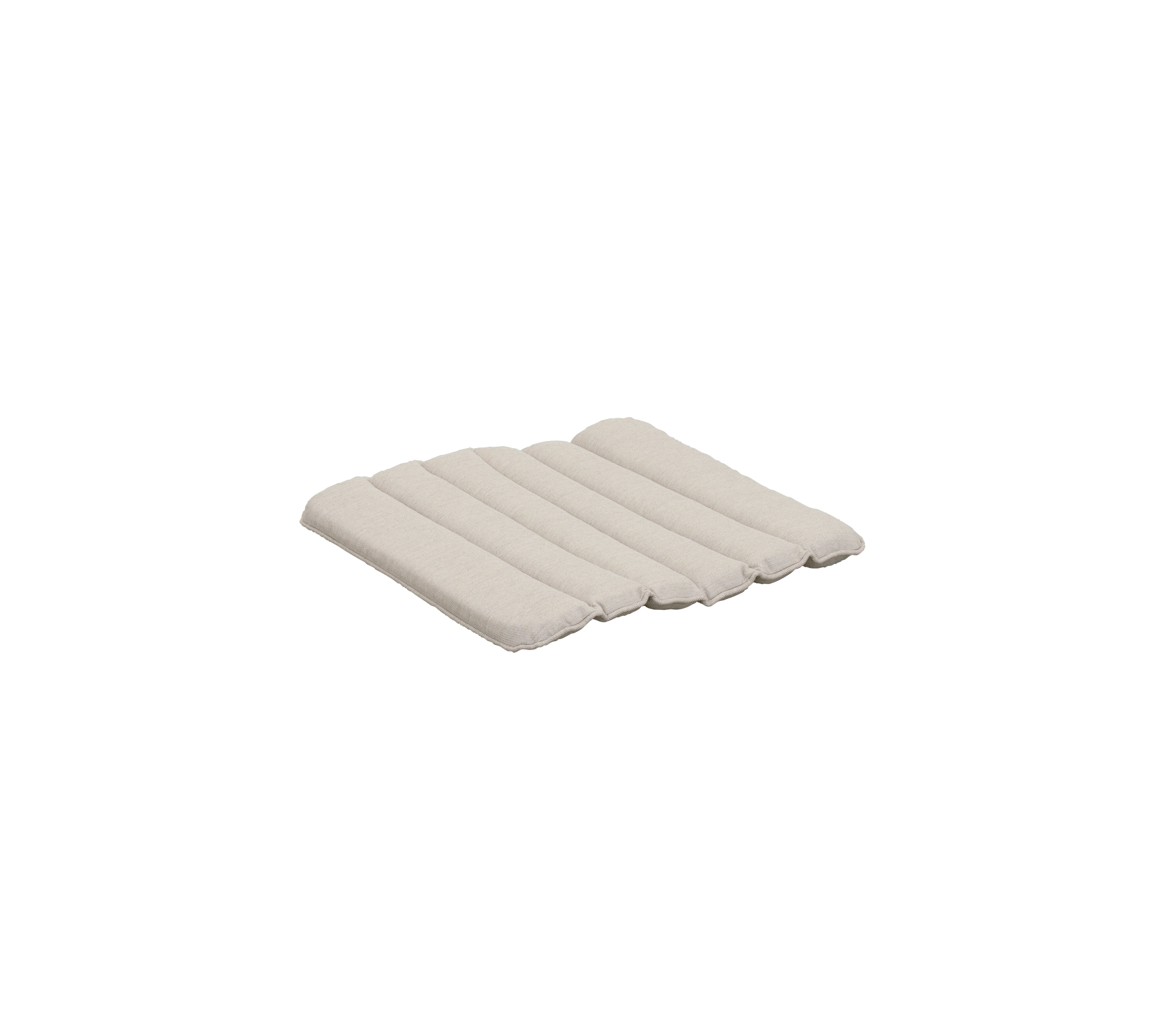 Coussin de couleur sable avec un design segmenté.