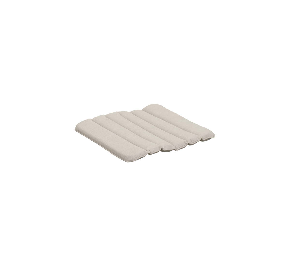 Coussin de couleur sable avec un design segmenté.