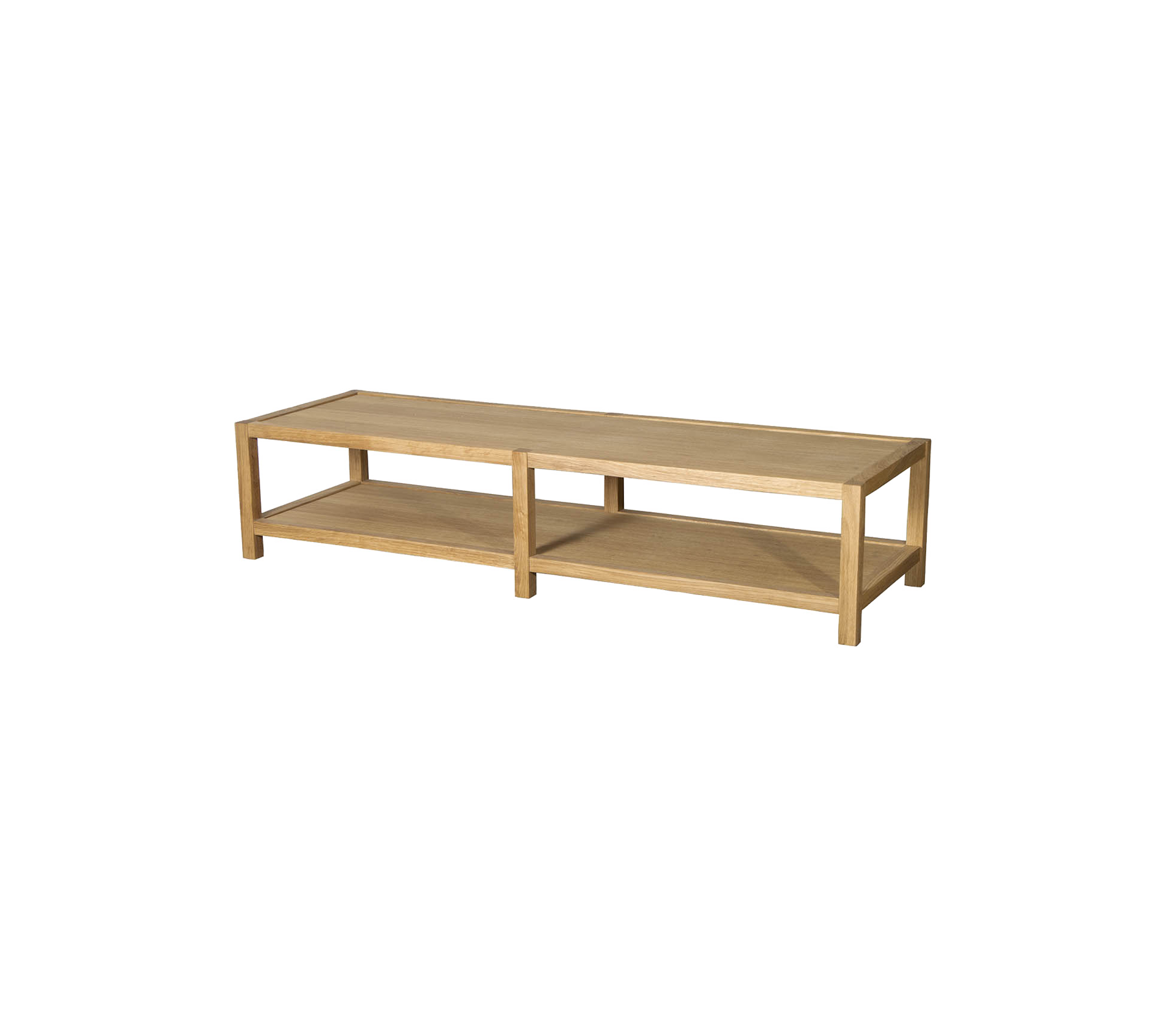 Étagère en bois avec deux compartiments ouverts, conçue pour organiser des objets et afficher des décorations.