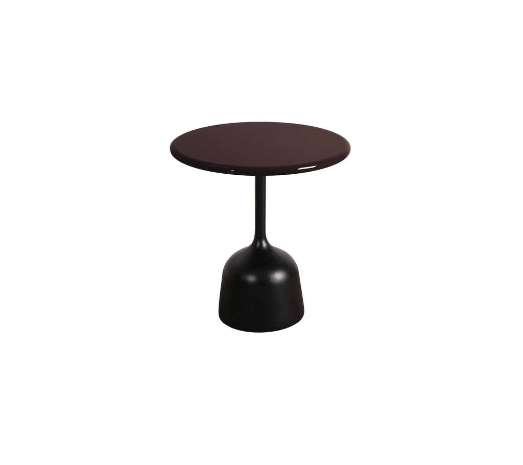 Table ronde Bourgogne avec une base élégante.