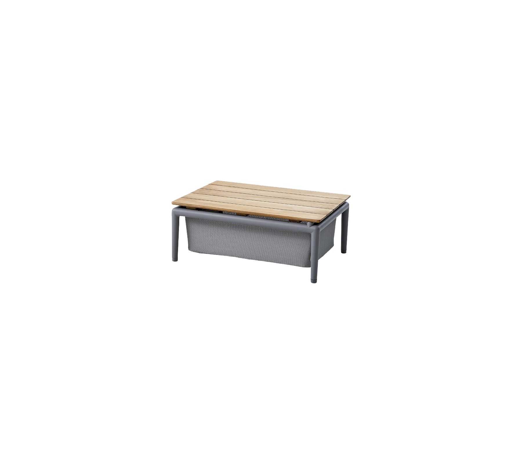 Table rectangulaire avec un plateau en bois et un cadre solide, gris, conçue pour une utilisation polyvalente dans divers contextes.