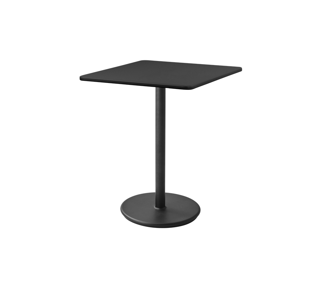 Table noire simple avec un design minimaliste.
