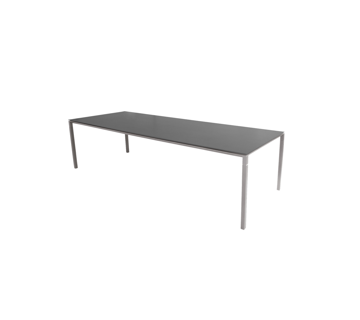 Une table élégante et moderne avec une surface plate et des pieds solides, conçue pour un usage polyvalent dans divers environnements.