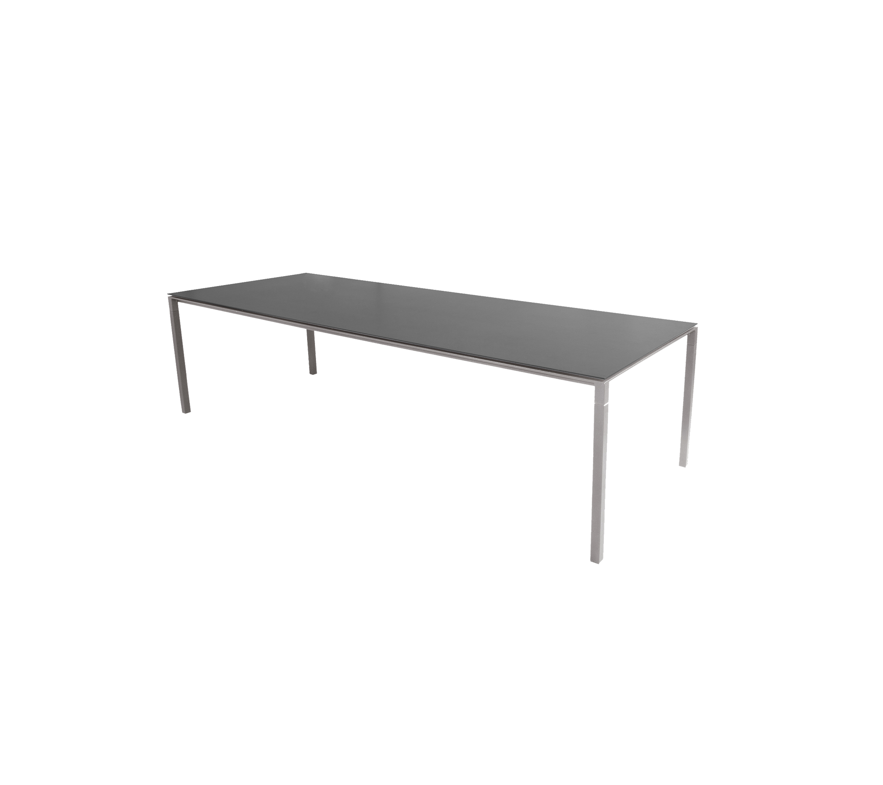 Une table élégante et moderne avec une surface plate et des pieds solides, conçue pour un usage polyvalent dans divers environnements.