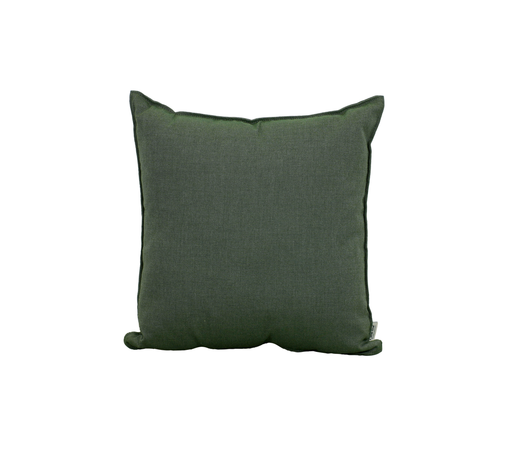 Coussin vert avec un design simple.