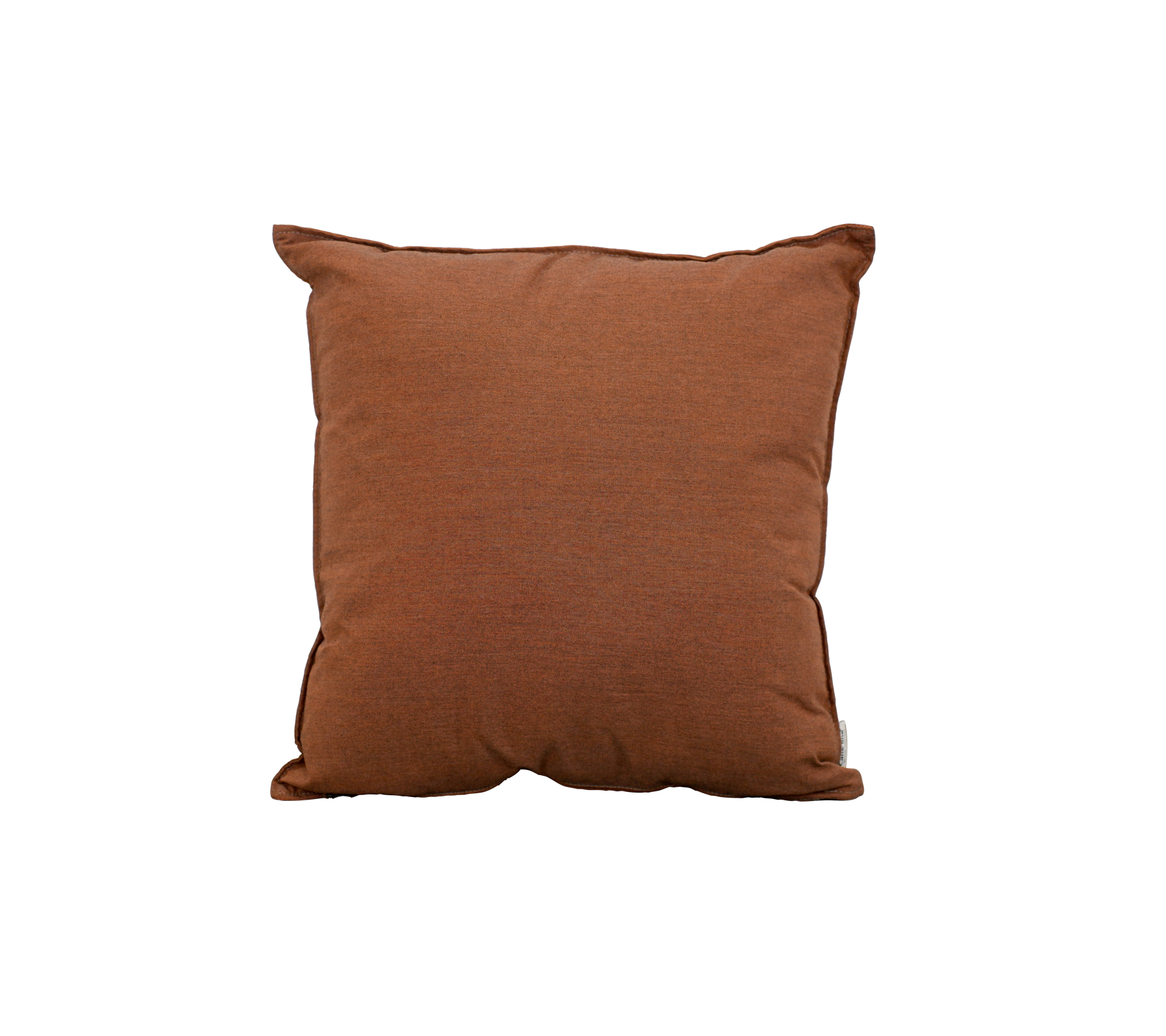 Coussin rouge désert avec un design simple.