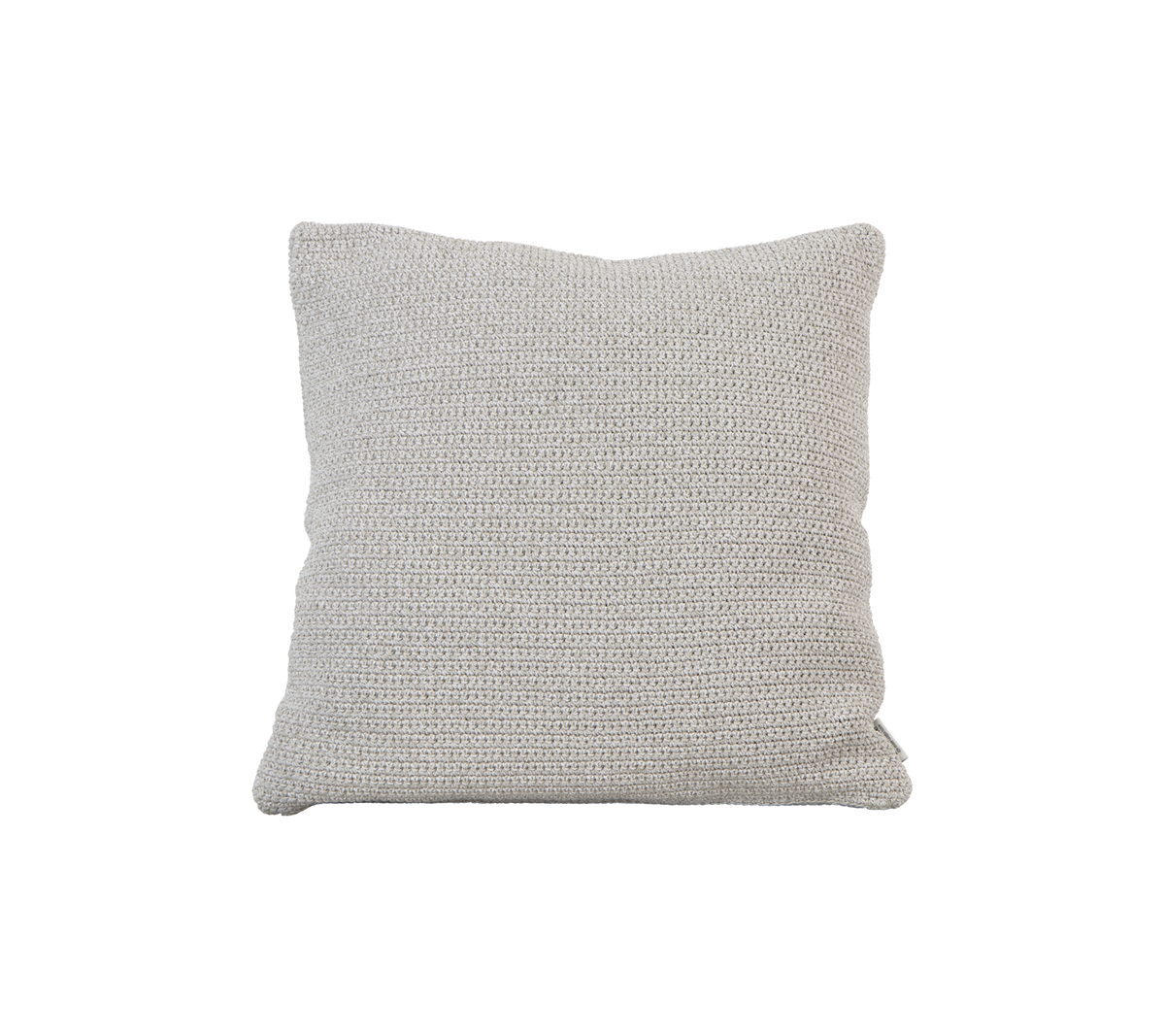 Coussin carré texturé dans une couleur douce et neutre, parfait pour ajouter du confort et du style à n'importe quel espace.