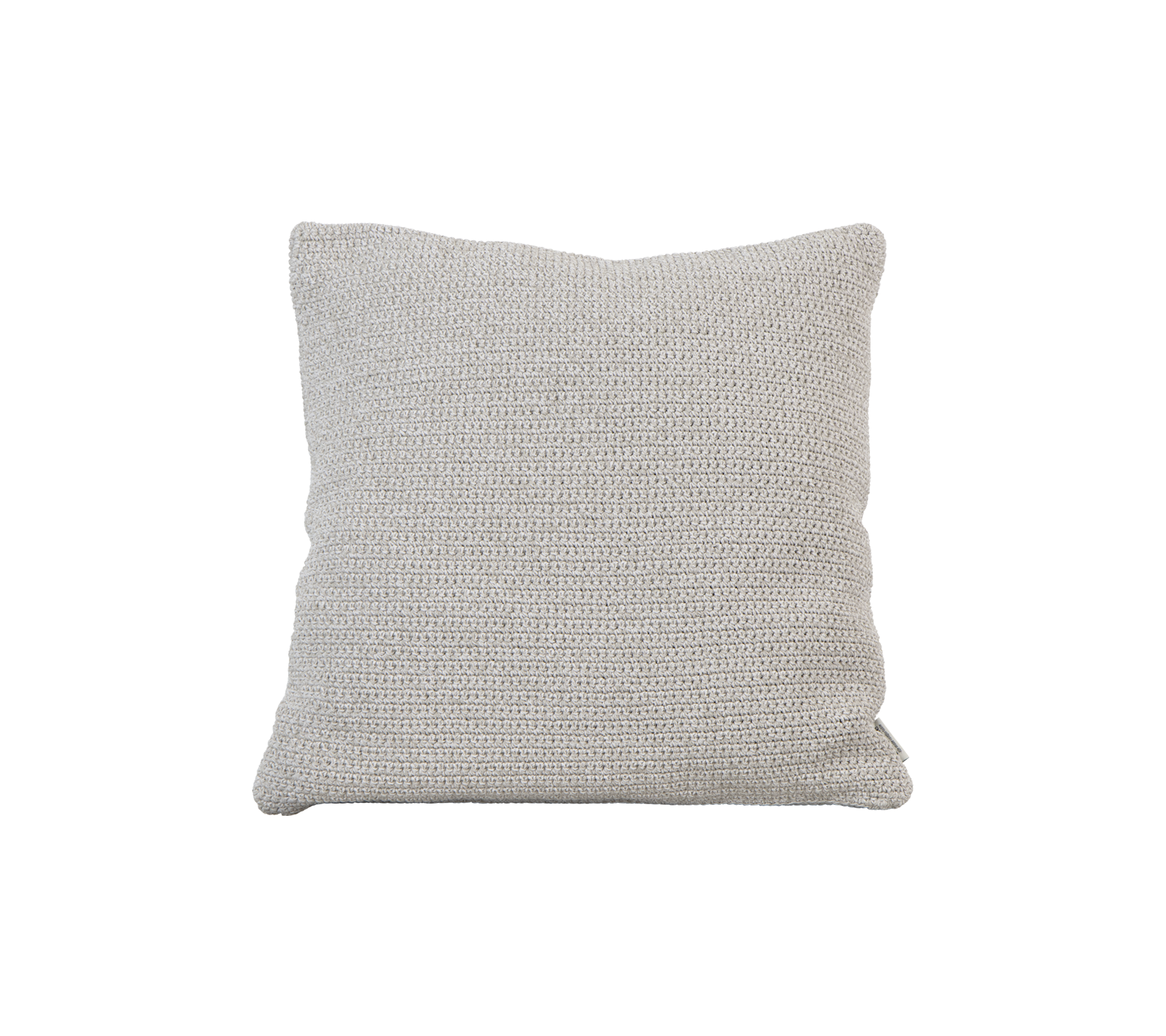Coussin carré texturé dans une couleur douce et neutre, parfait pour ajouter du confort et du style à n'importe quel espace.