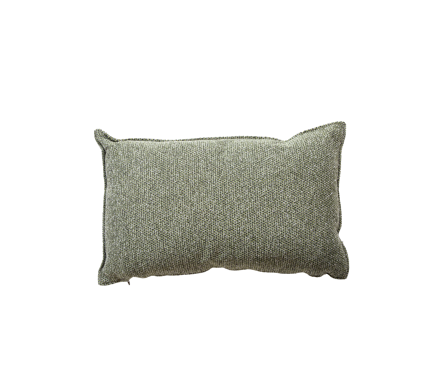 Coussin rectangulaire texturé dans une teinte grise atténuée, parfait pour ajouter confort et style à tout espace.