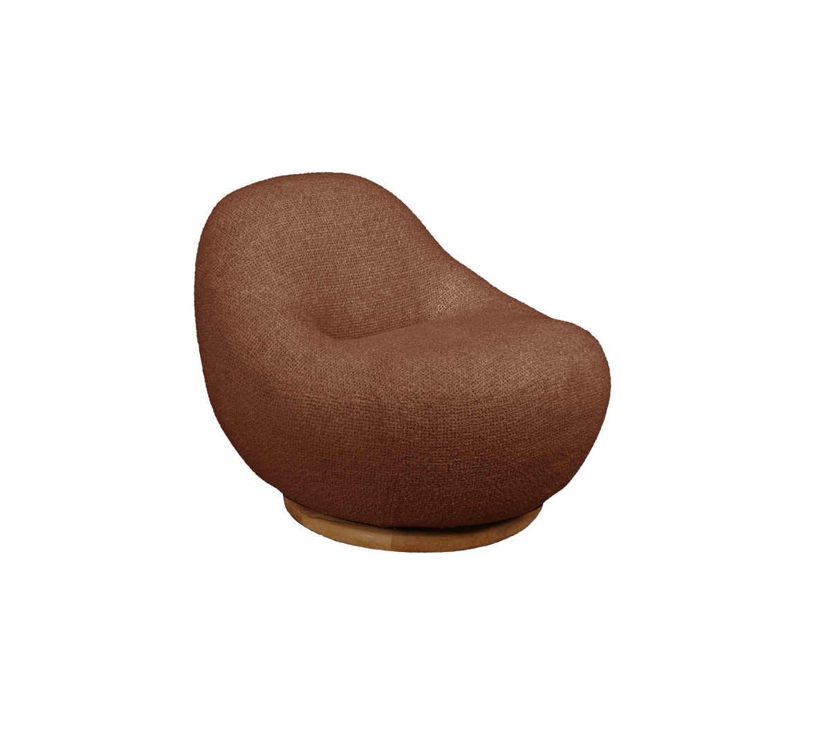 Chaise moderne rouge dessert au design arrondi.