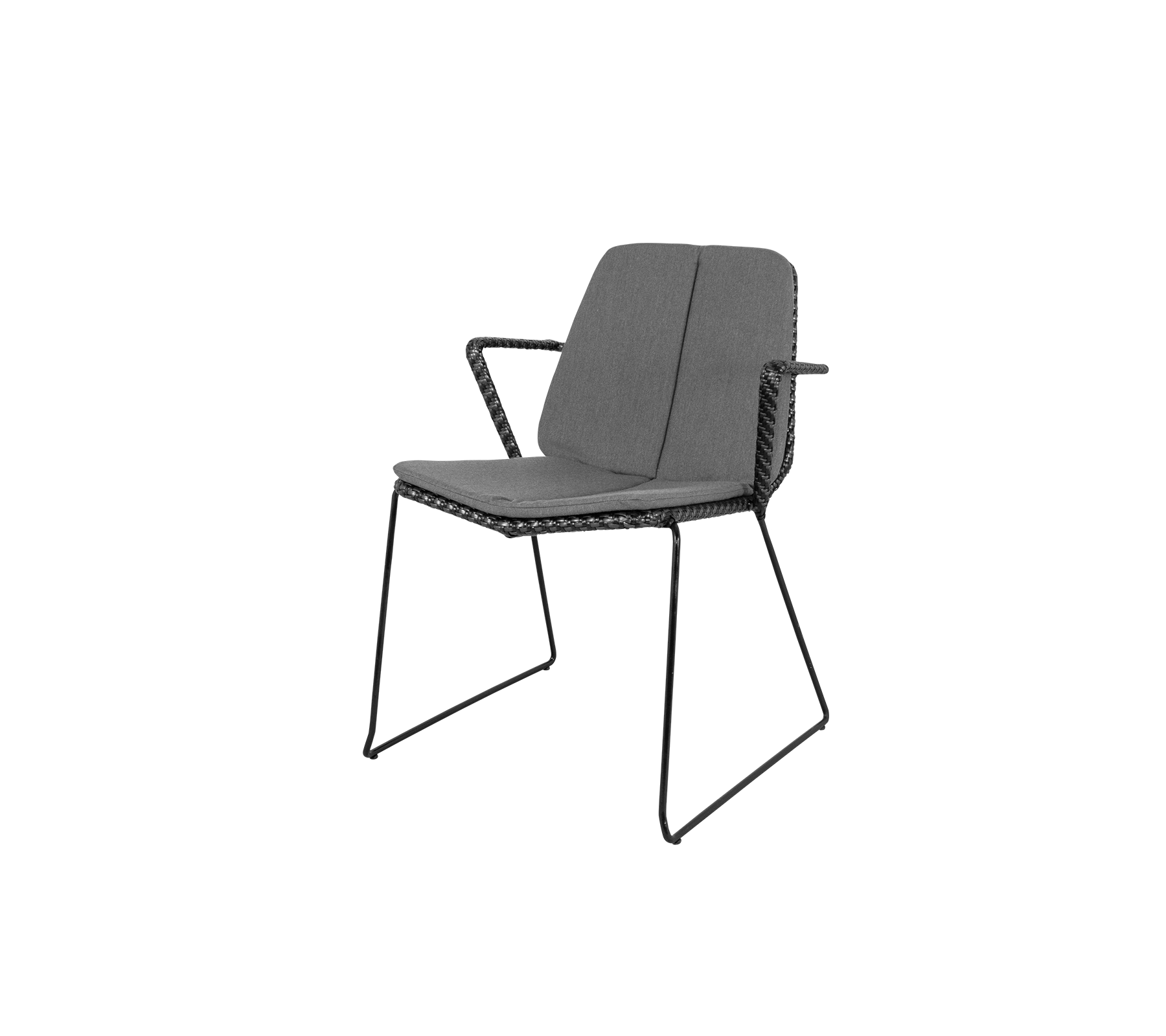 Chaise élégante au design épuré, avec un siège et un dossier confortables, soutenus par un solide cadre en métal.