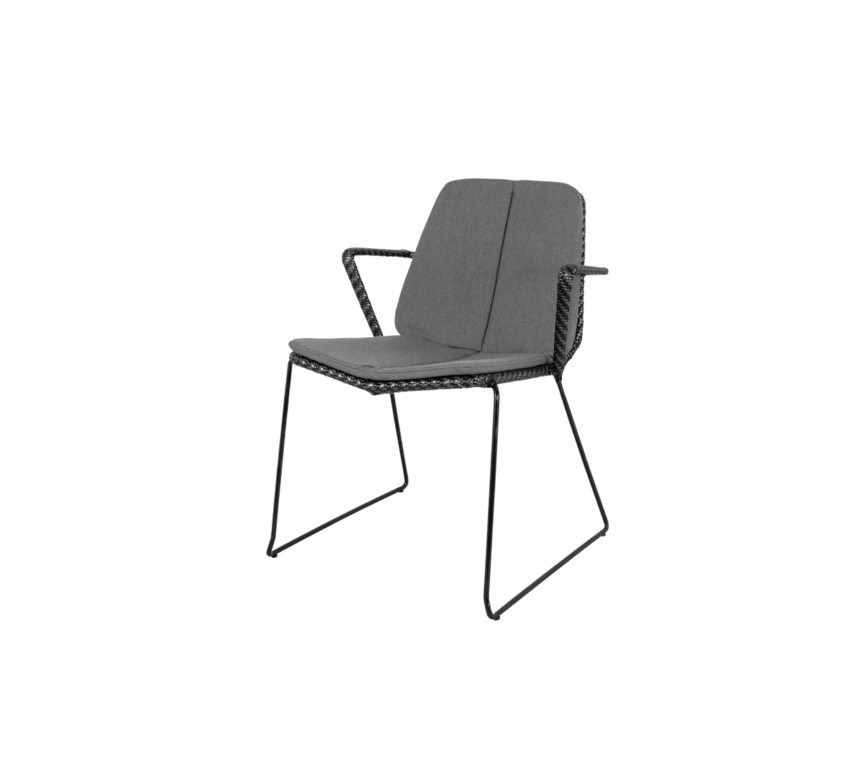 Chaise élégante au design épuré, avec un siège et un dossier confortables, soutenus par un solide cadre en métal.