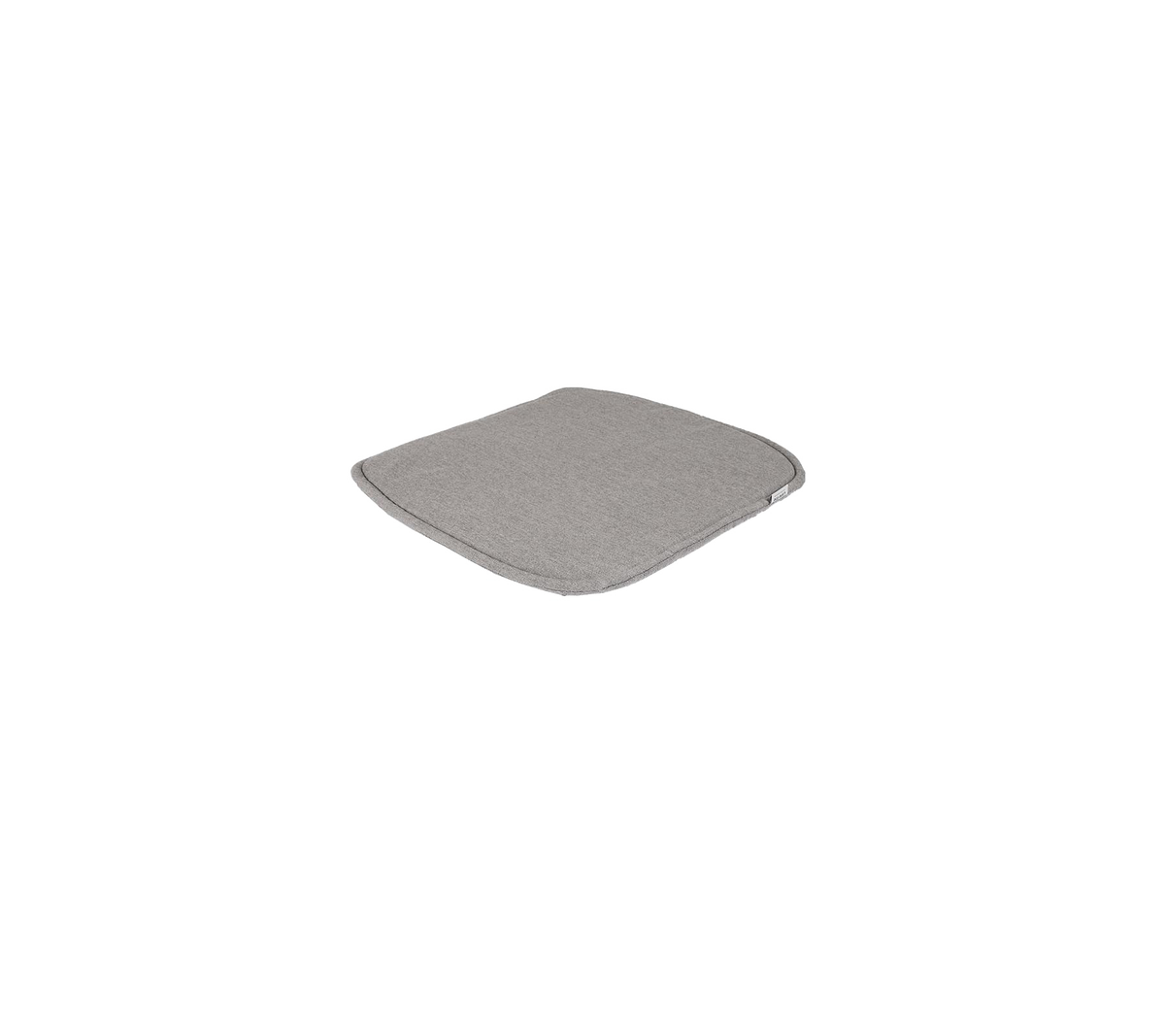 Un coussin simple, carré, doux dans une couleur grise neutre, conçu pour le confort et le soutien.