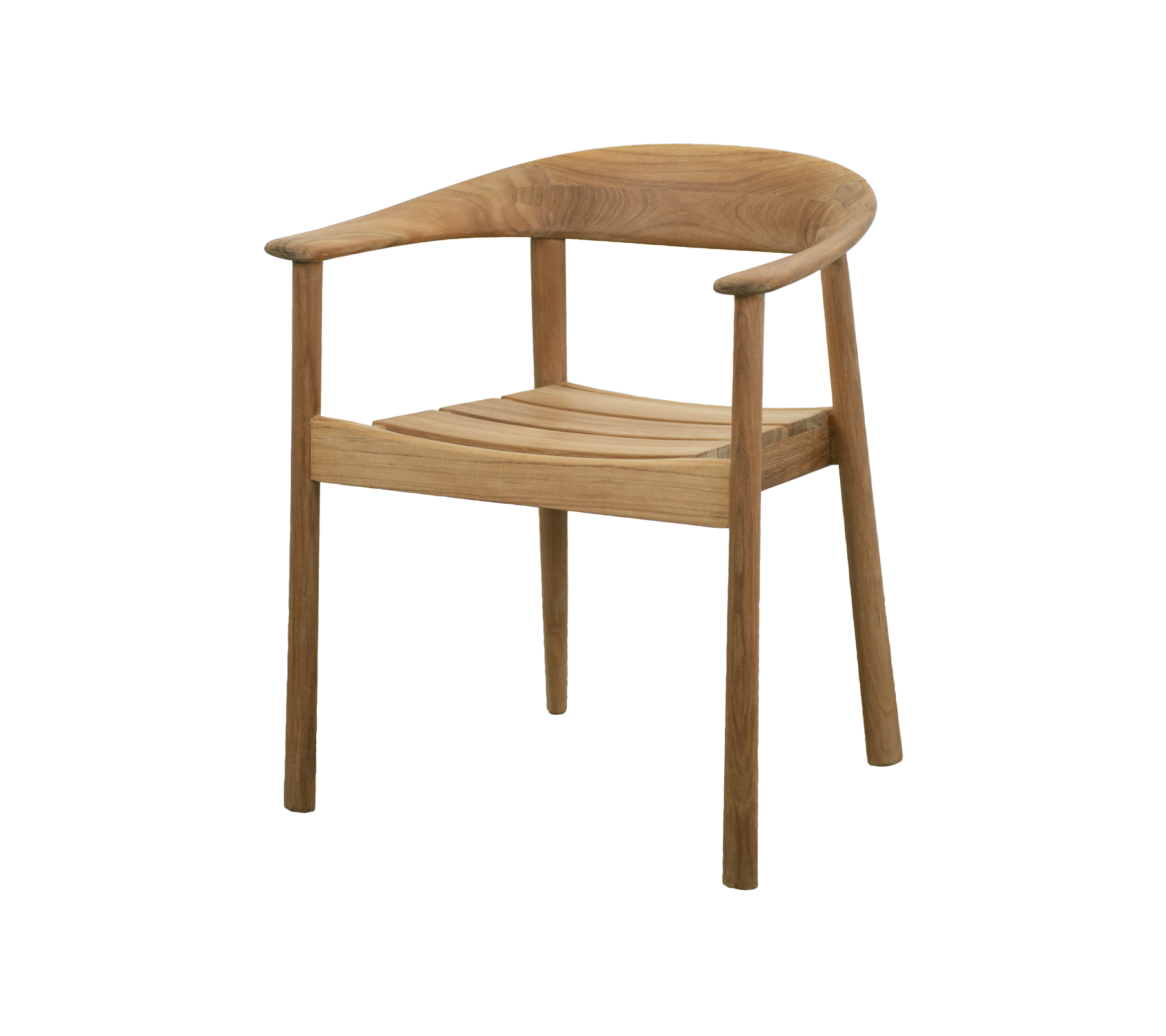 Chaise en teck moderne au design minimaliste.