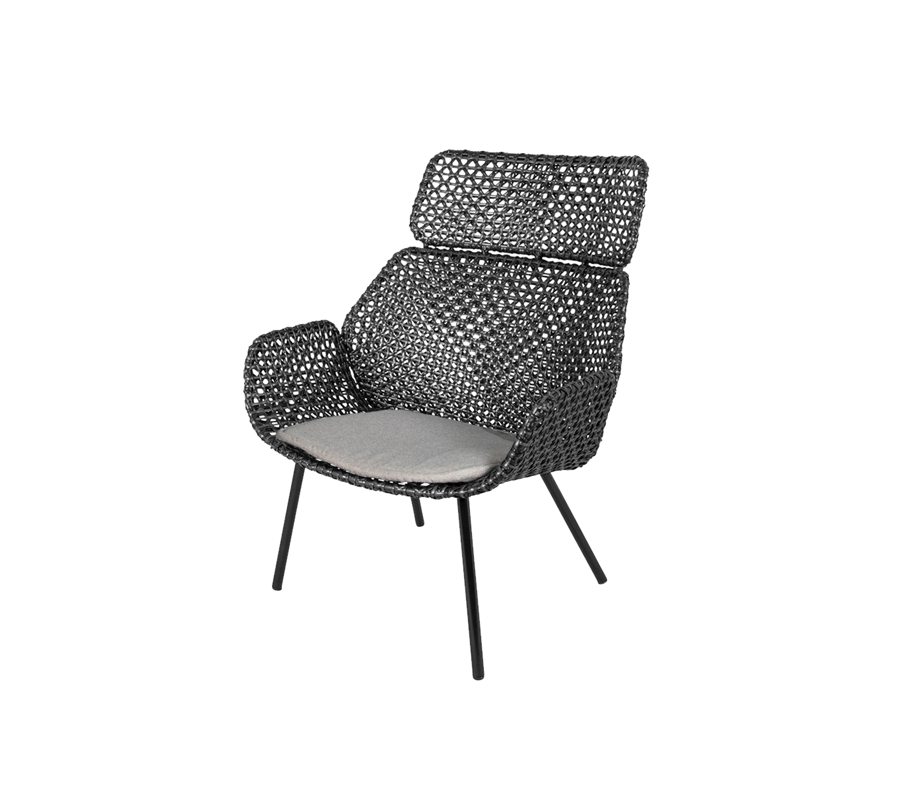 Fauteuil élégante avec un design tissé, dotée d'un coussin d'assise moelleux et d'une silhouette moderne. Parfait pour embellir n'importe quel espace.