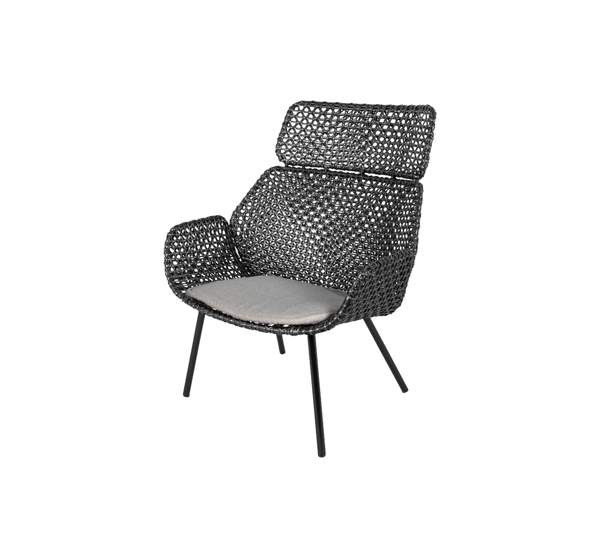Fauteuil élégante avec un design tissé, dotée d'un coussin d'assise moelleux et d'une silhouette moderne. Parfait pour embellir n'importe quel espace.