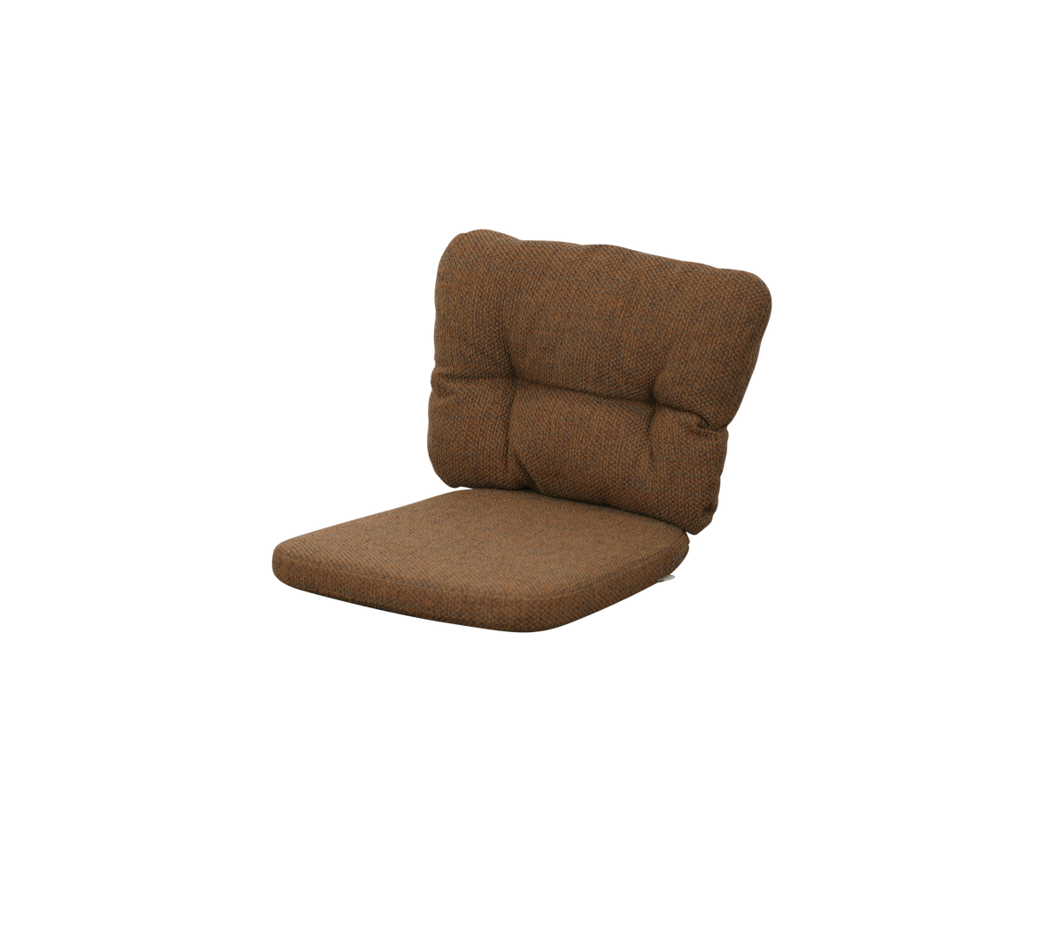 Siège-coussin marron confortable avec un dossier en peluche, conçu pour la détente et le soutien. Idéal pour les agencements de sièges décontractés.