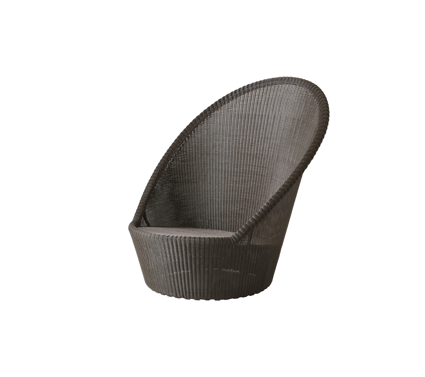 Chaise élégante et moderne avec un dossier courbé et un design texturé, adaptée à divers environnements.