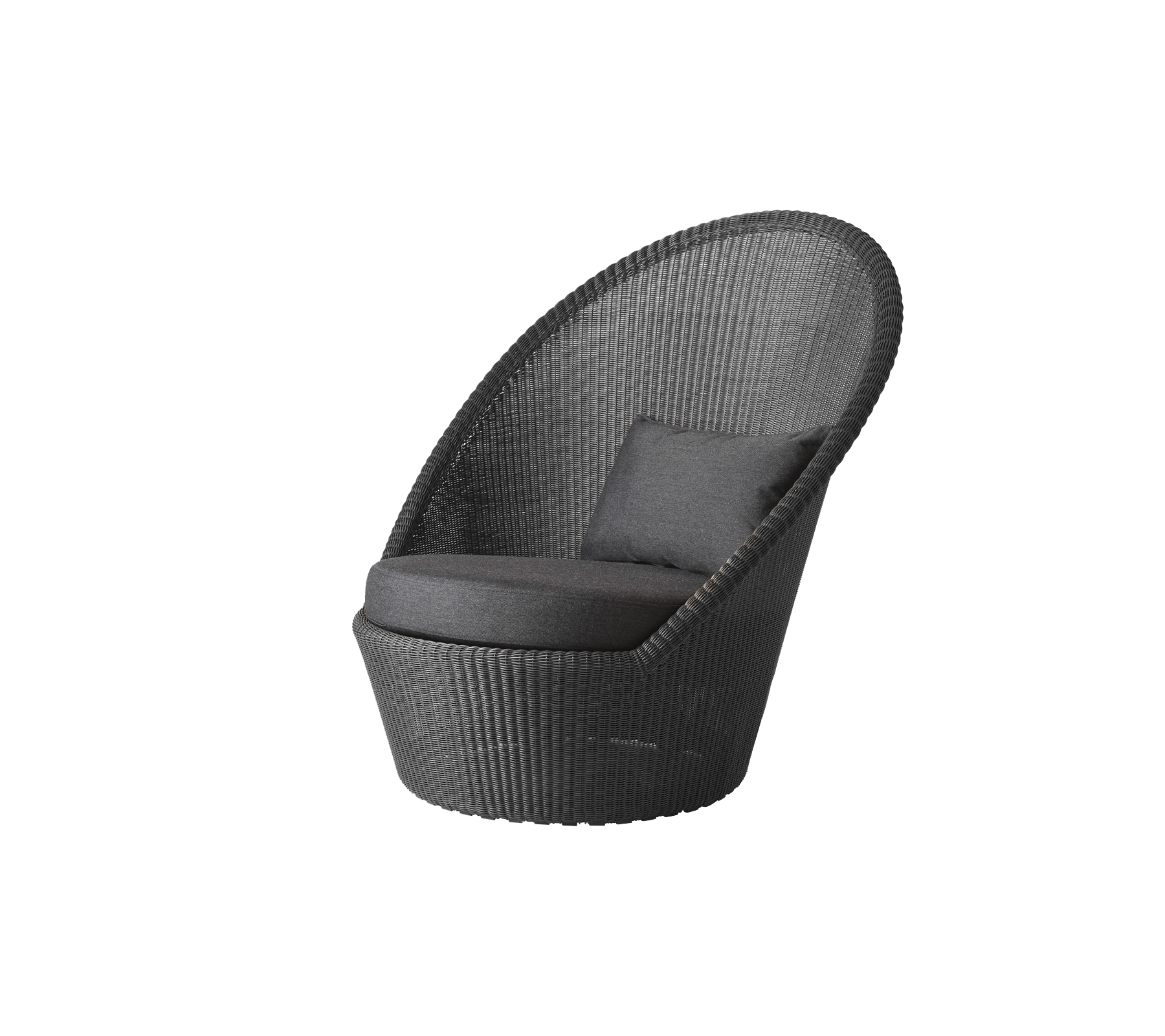 Chaise élégante et moderne avec un design courbé et un coussin confortable, parfaite pour la détente et pour améliorer l'esthétique de tout espace.