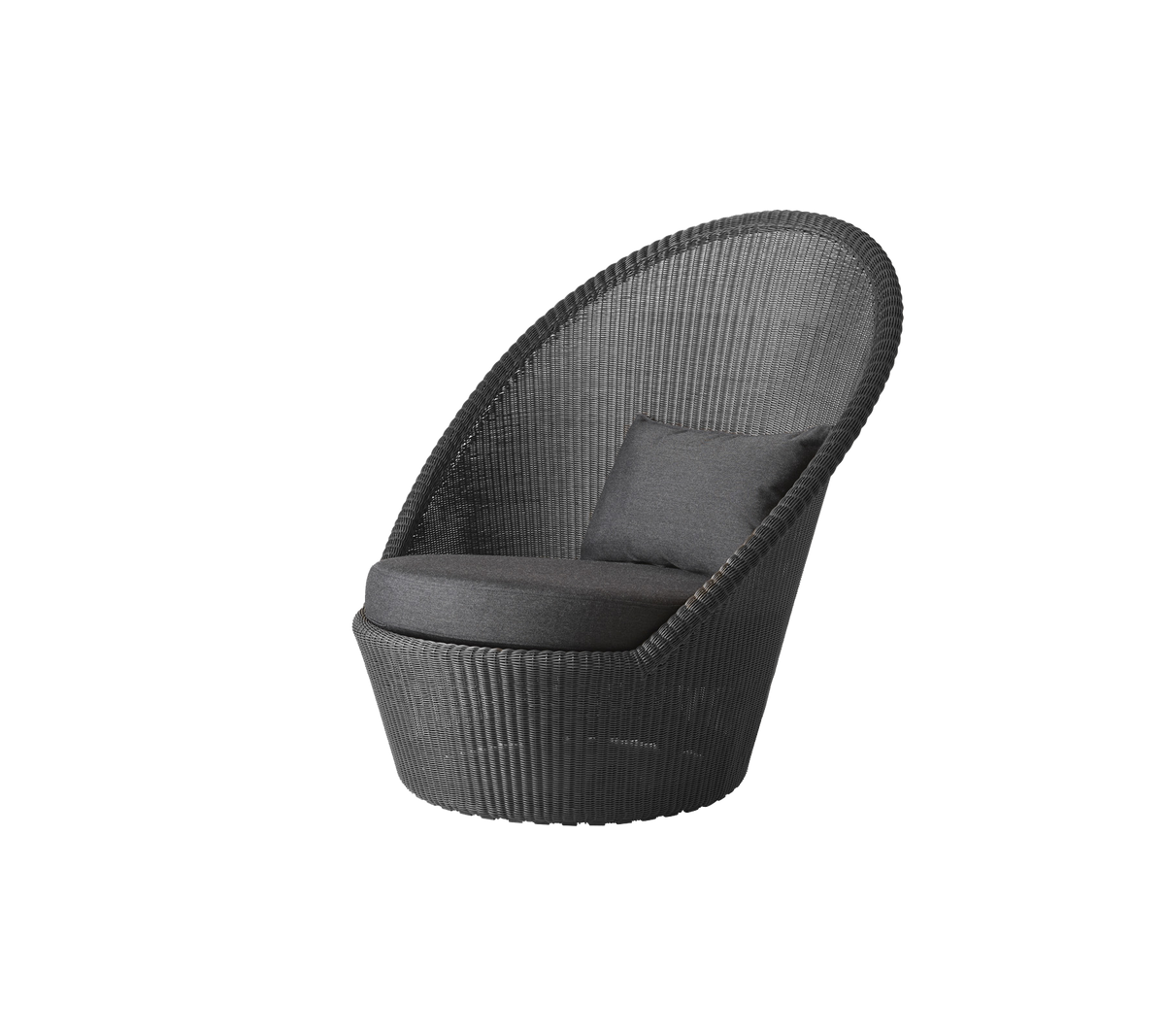 Chaise élégante et moderne avec un design courbé et un coussin confortable, parfaite pour la détente et pour améliorer l'esthétique de tout espace.