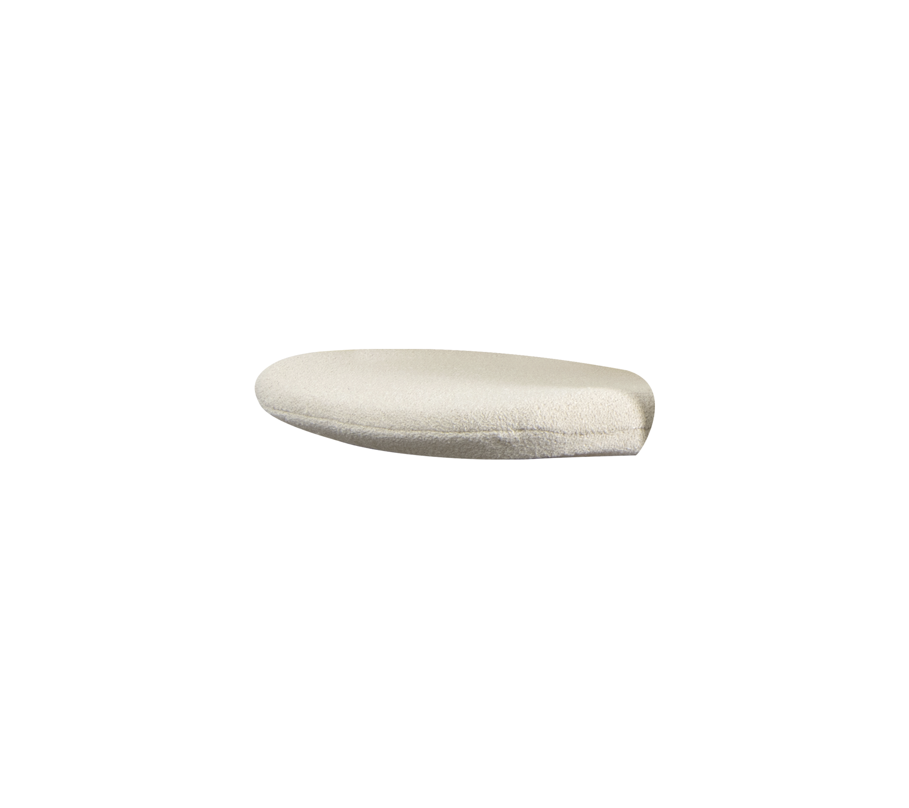 Coussin blanc allongé et doux conçu pour le confort et le soutien. Idéal pour diverses applications.