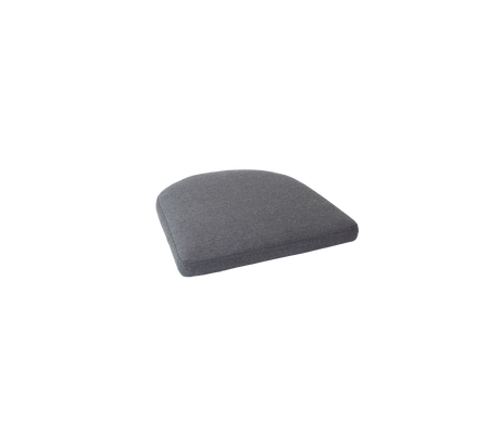 Coussin gris de forme incurvée, conçu pour le confort et le soutien dans les applications d'assise.