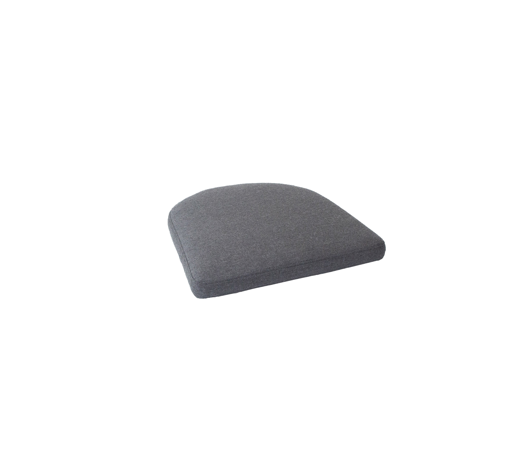 Coussin gris de forme incurvée, conçu pour le confort et le soutien dans les applications d'assise.