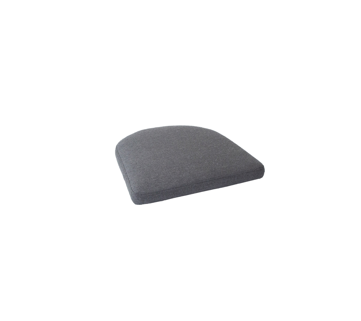 Coussin gris de forme incurvée, conçu pour le confort et le soutien dans les applications d'assise.