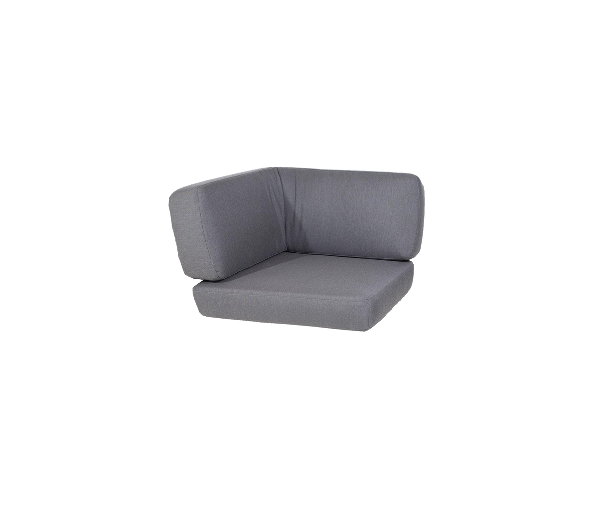 Un coussin de canapé d'angle gris moderne avec un design minimaliste, featuring un dossier confortable et un espace assis spacieux.