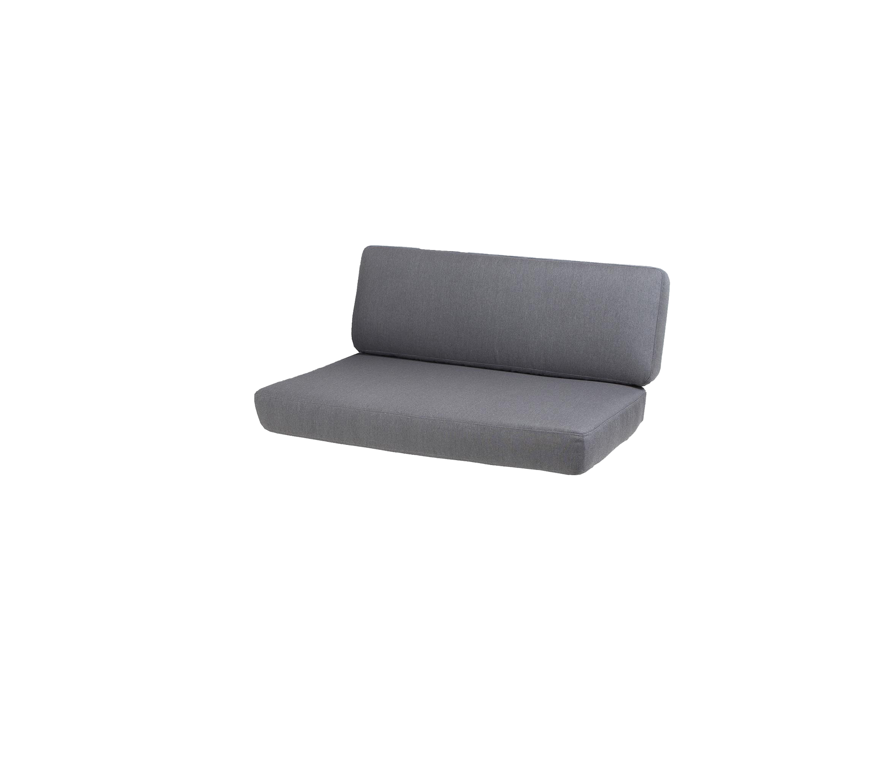 Canapé gris élégant avec un design épuré, offrant un dossier confortable et une esthétique minimaliste. Parfait pour des espaces modernes.