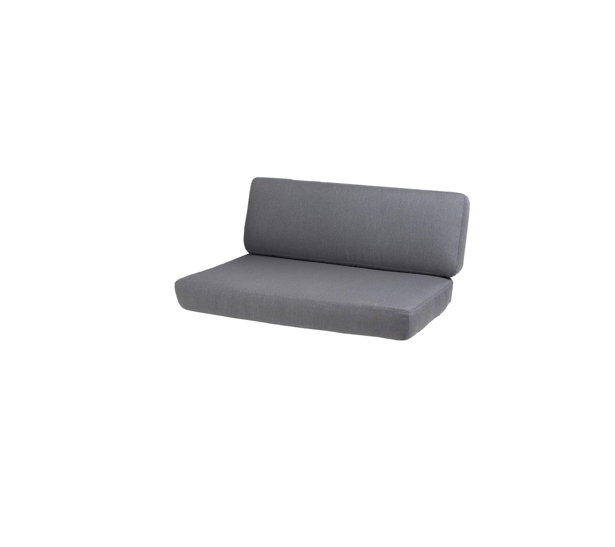 Un canapé gris moderne et épuré au design simple, avec un siège et un dossier confortablement rembourrés. Idéal pour des environnements décontractés.