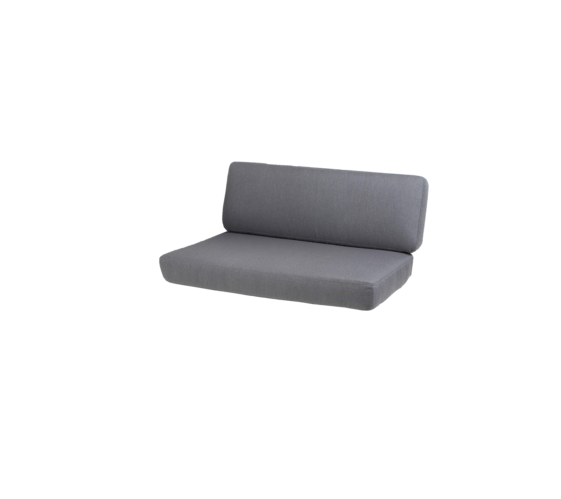 Un canapé gris moderne et épuré au design simple, avec un siège et un dossier confortablement rembourrés. Idéal pour des environnements décontractés.