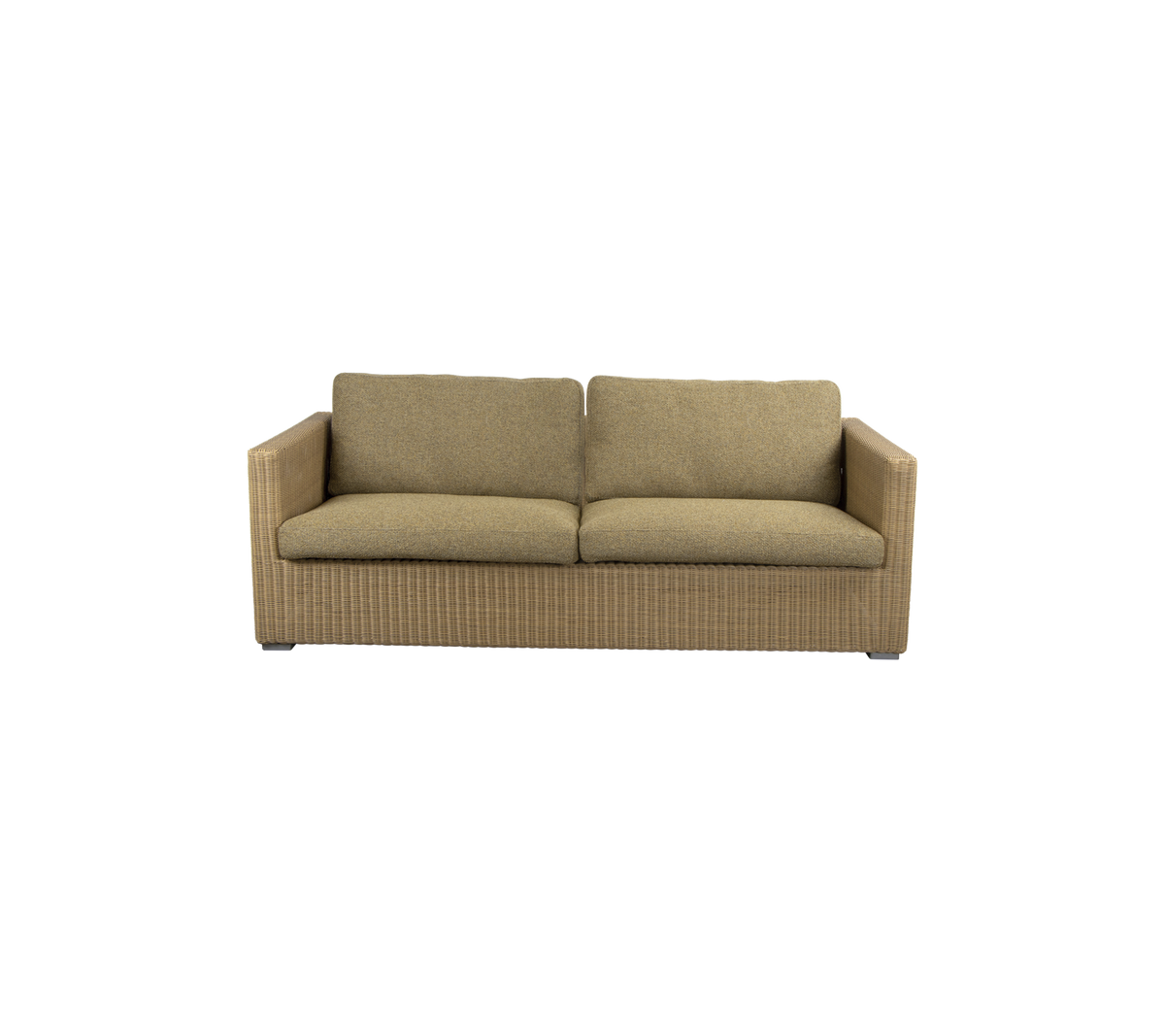 Canapé contemporain et confortable avec un design en tissu texturé et des coussins moelleux, parfait pour la détente et le confort dans n'importe quel espace.