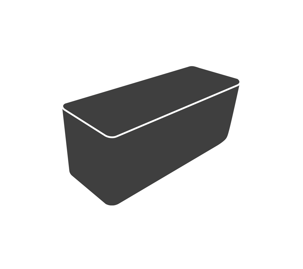 Un conteneur élégant et sombre avec un couvercle, adapté pour le stockage ou l'organisation.