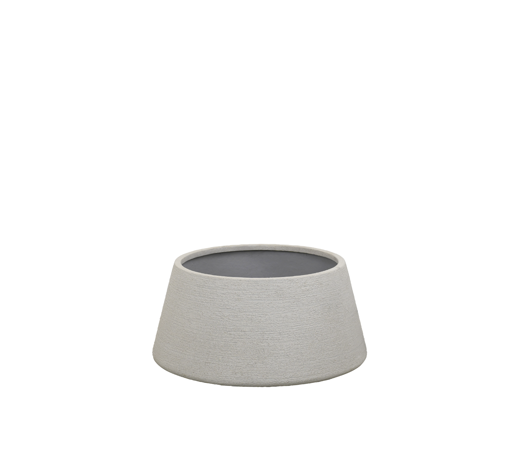 Bol moderne gris avec un design minimaliste.