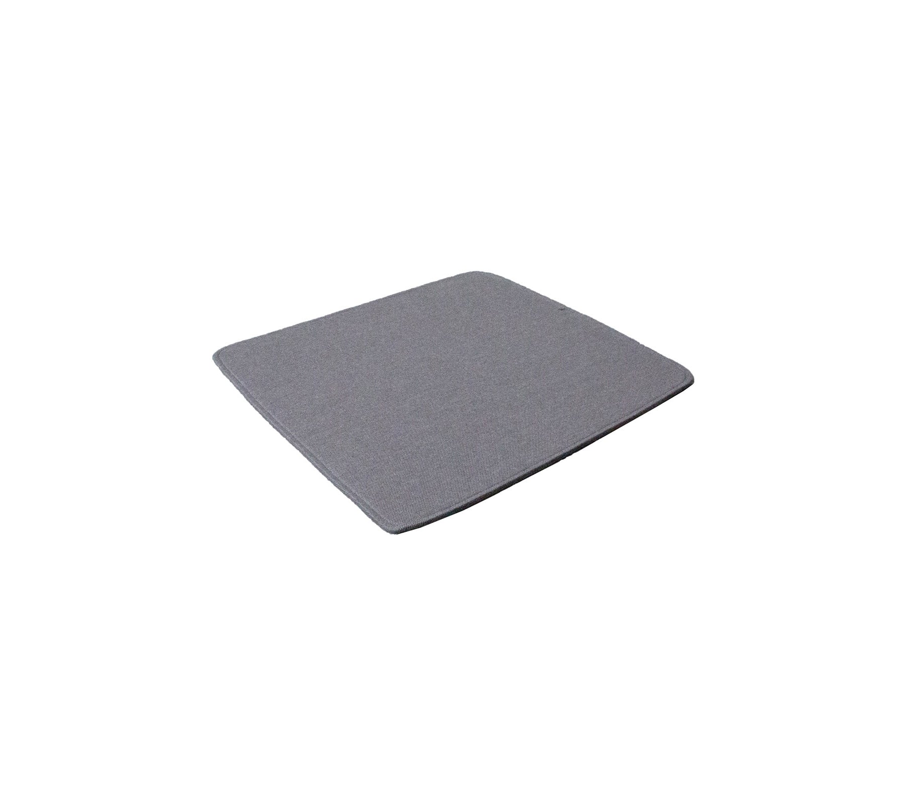 Tapis gris, rectangulaire avec des bords arrondis, conçu pour diverses utilisations telles que l'amortissement ou le soutien dans différents contextes.
