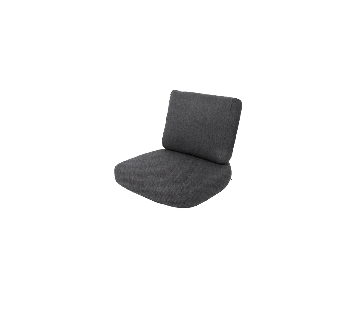 Coussin de chaise gris foncé élégant avec un dossier et un siège confortables, idéal pour améliorer les espaces de sièges.