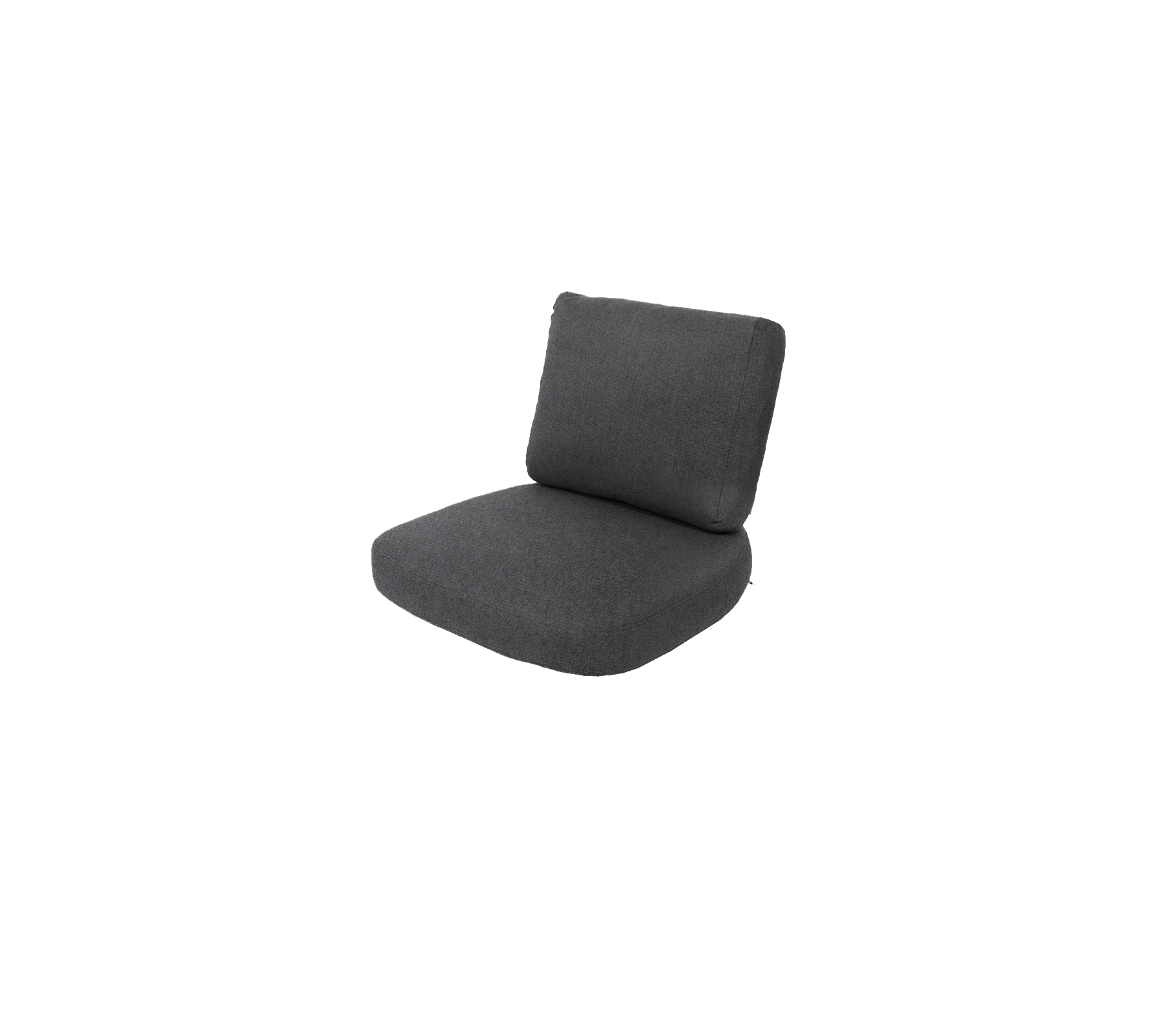 Coussin de chaise gris foncé élégant avec un dossier et un siège confortables, idéal pour améliorer les espaces de sièges.