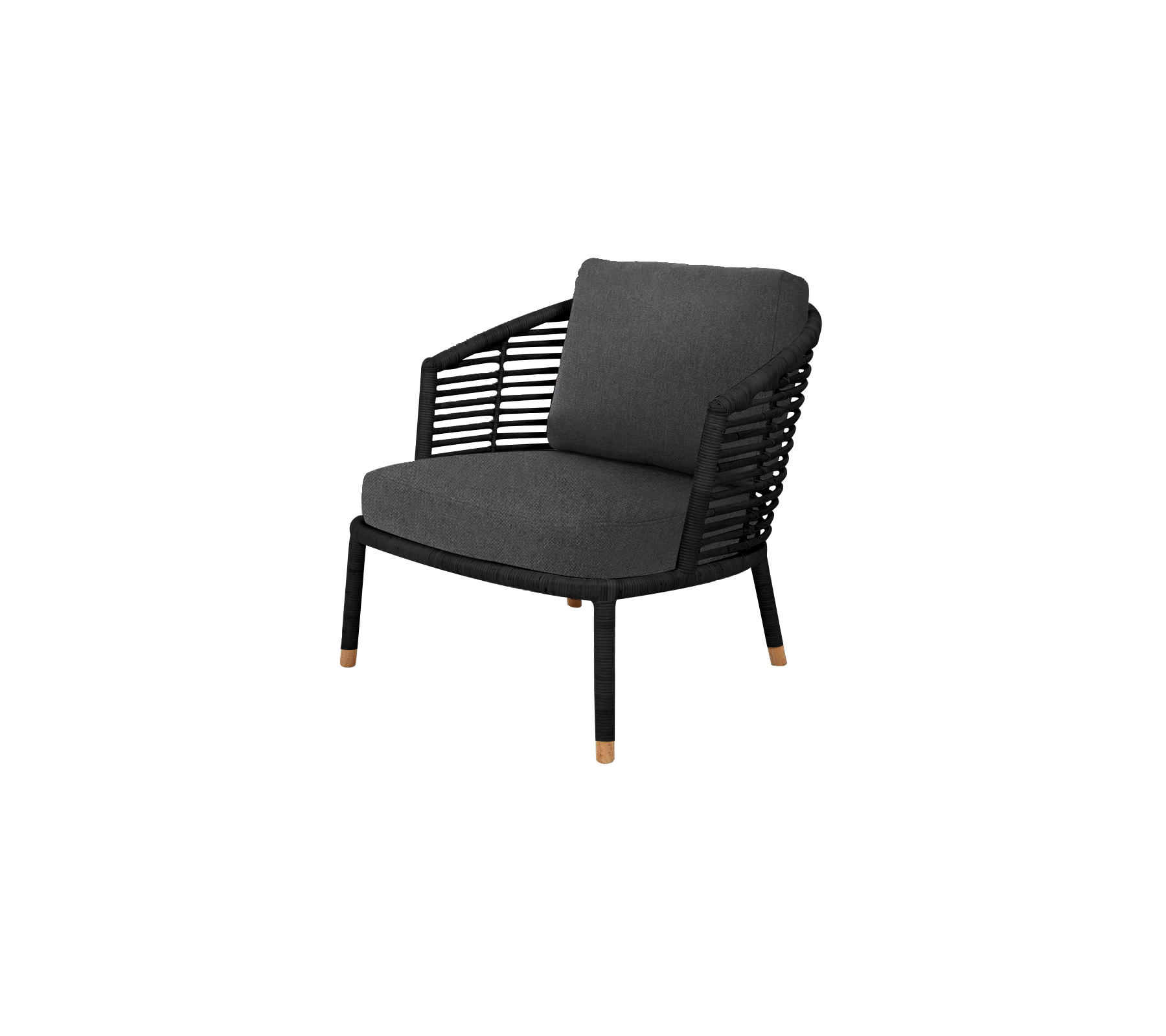 Chaise élégante au design moderne avec un dossier tressé et un coussin doux, parfaite pour le confort et l'élégance.