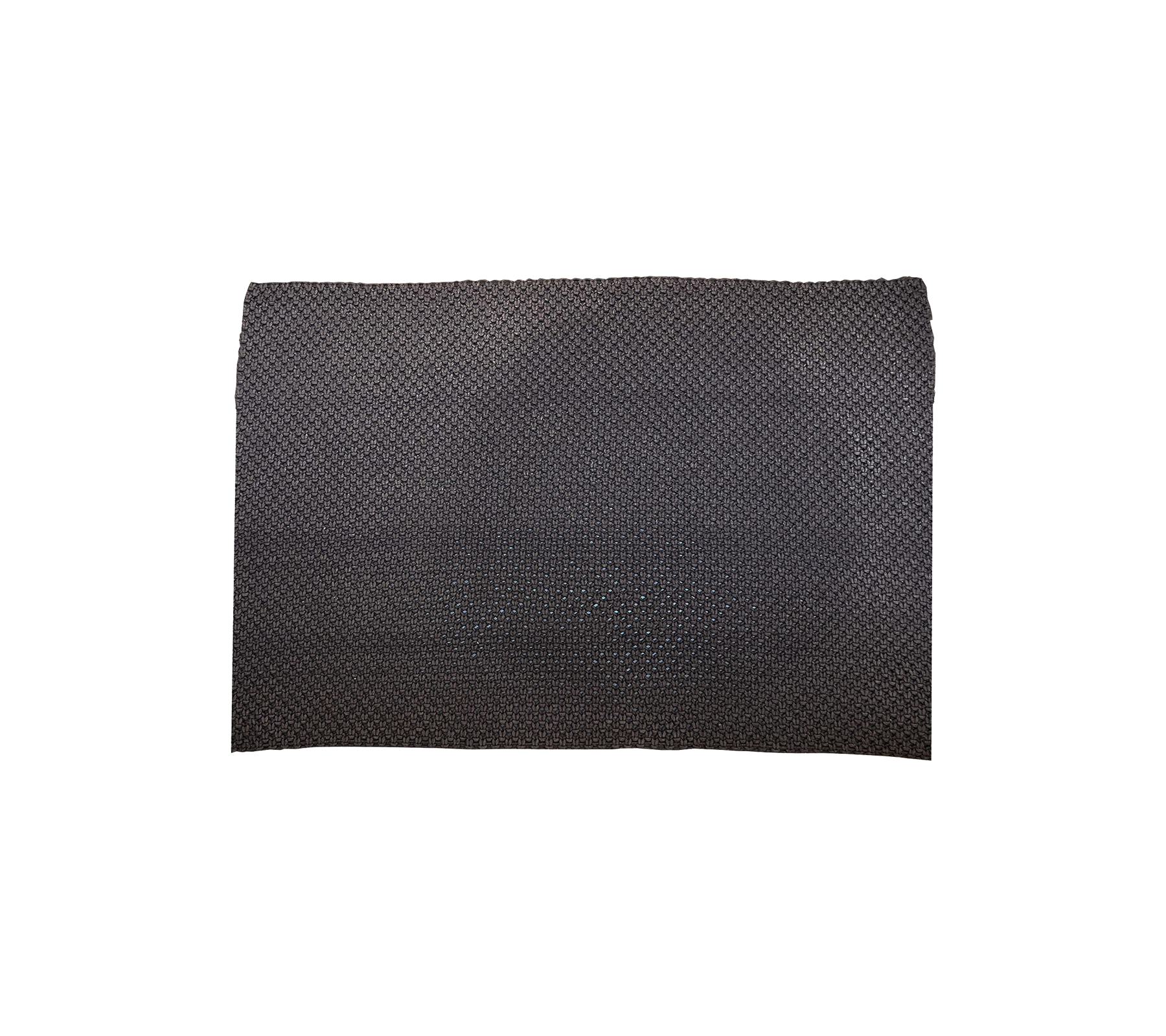 Tapis carré noir fait main avec une finition simple et élégante – parfait comme revêtement de sol et élément décoratif à la maison.