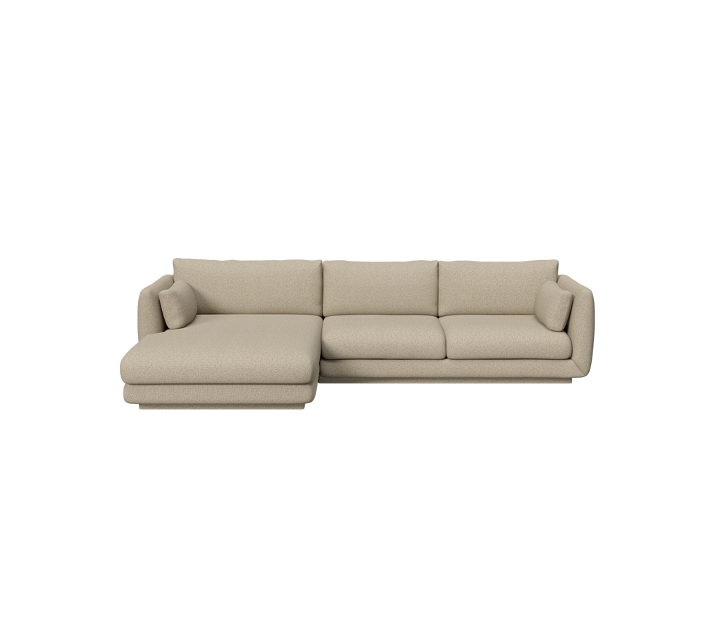 Canapé moderne marron avec une section chaise pour un siège relaxant.