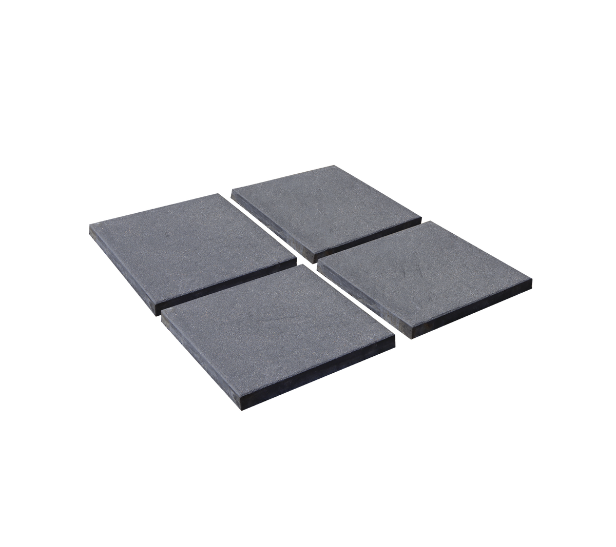 Quatre dalles carrées agencées ensemble, conçues pour fournir une base stable pour un parasol.