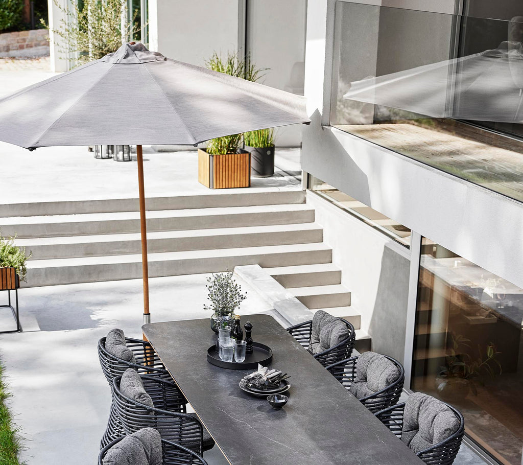 Classic parasol avec système de poulie, diam. 3 m
