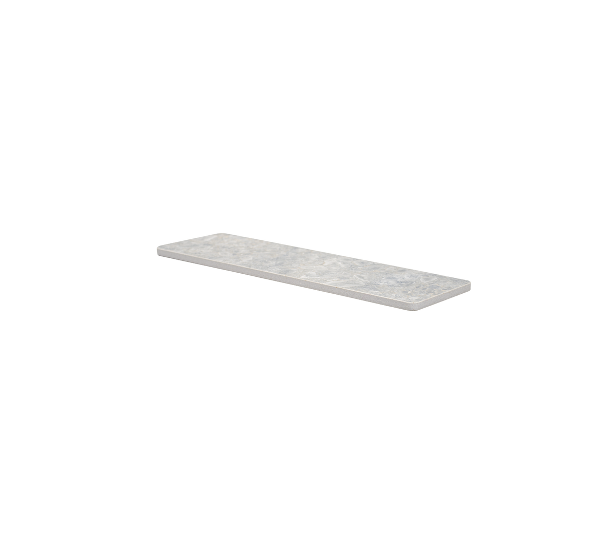 Une plaque de comptoir rectangulaire et élégante avec une surface lisse dans une teinte grise claire, idéale pour diverses applications.