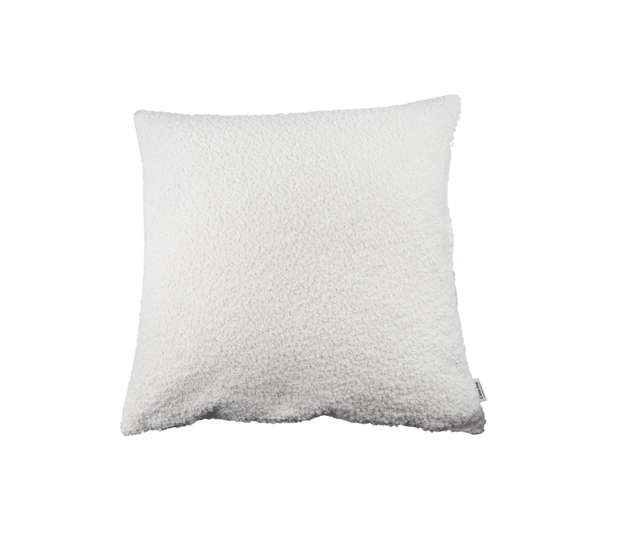 Coussin blanc doux et moelleux avec une surface texturée, parfait pour ajouter confort et style à n'importe quel espace.